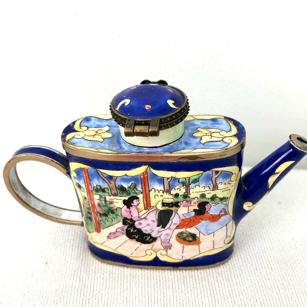 KELVIN CHEN MINI TEAPOT CANTON ENAMELED